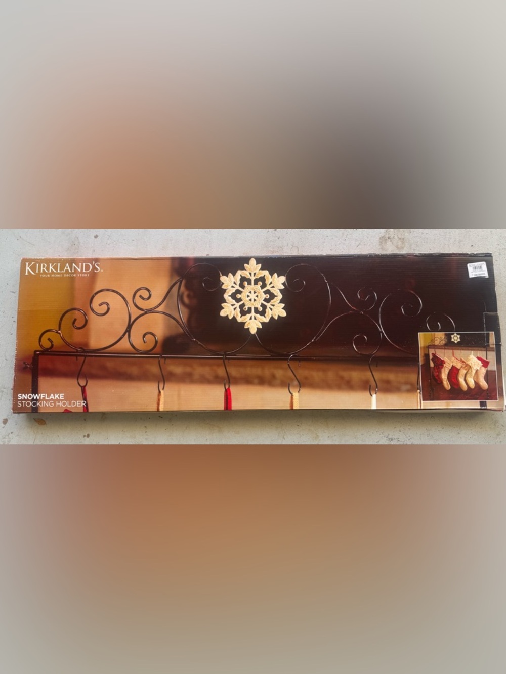 Kirklands Snowflake Stocking Holder